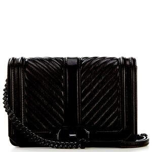 Rebecca Minkoff,  Chevron Quilted small Turn Lock Love crossbody bag